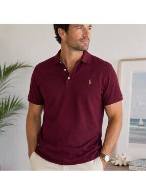 Polo Ralph Lauren Burgundy Polo Shirt Men’s XL Classic Fit Preppy Coastal Golf
